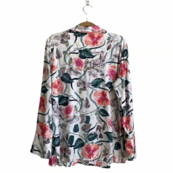 Malin Gyllensvaan Anthropologie Magnolia Flannel 2 Piece Sleep Pants Pajama Set - Picture 6 of 11